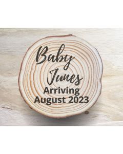 Cursive Baby Announcement Coaster Set