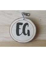 Monogram Bold Cursive Keychain