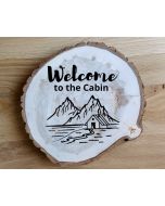 Mountain Cabin Round Sign