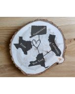 4 State with Heart Round Sign